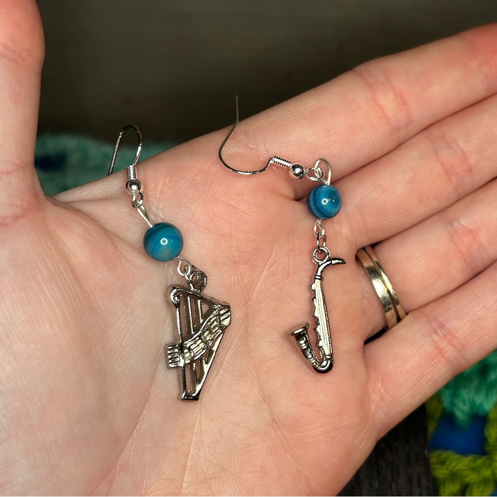 “Rhythm And Blues” Dangle Earrings